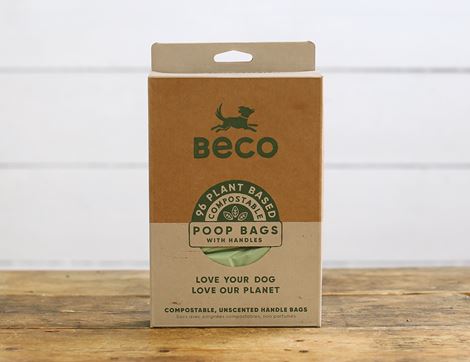 Compostable Poop Bags with Handles, Beco (96 bags)