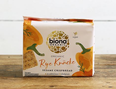 Rye Knaecke Sesame Crispbread, Organic, Biona (200g)
