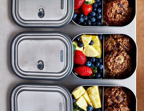 Large Stainless Steel Lunch Box, Olive, Black & Blum 