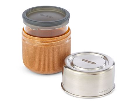 Glass Lunch Pot, Almond, Black & Blum