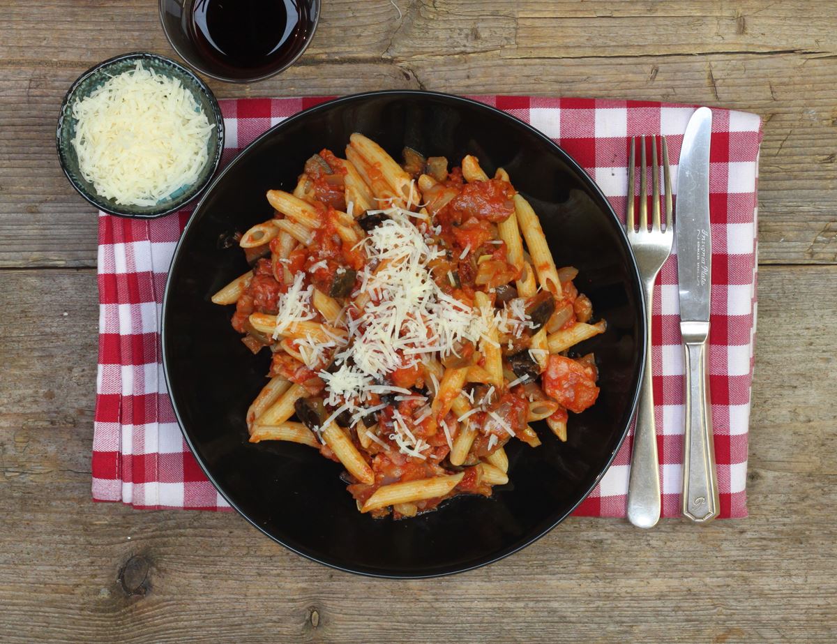 Aubergine & Lardon Penne