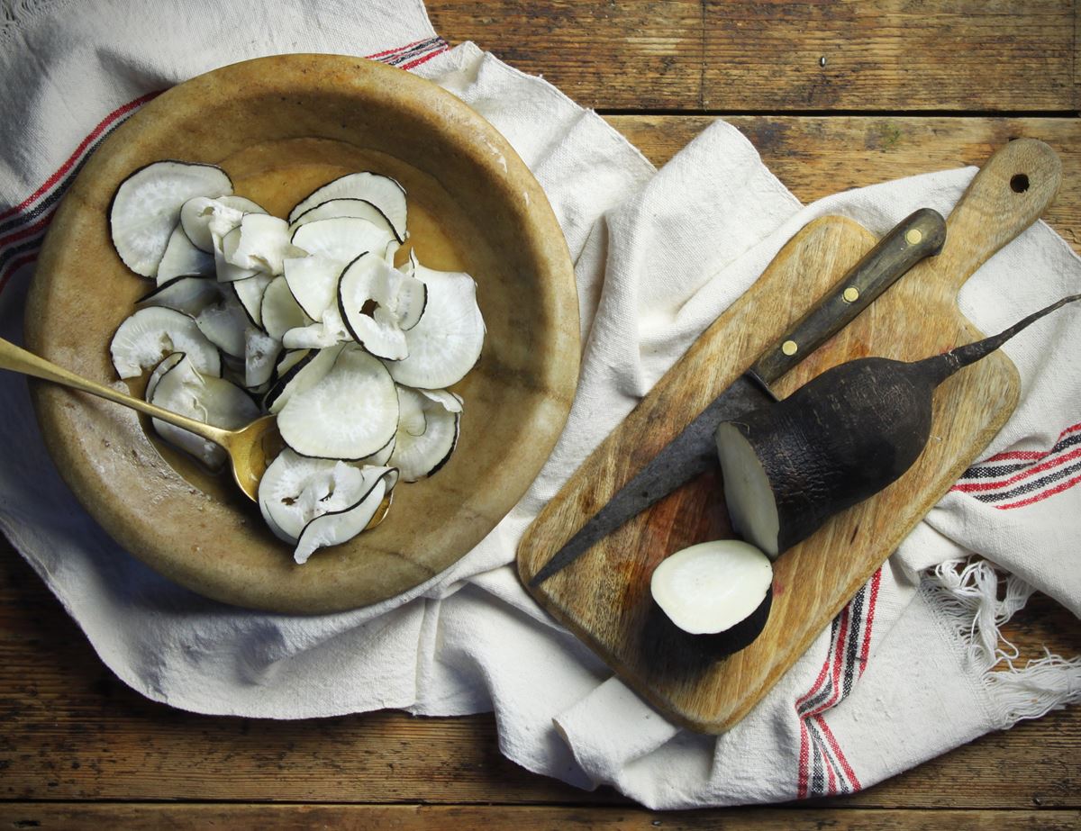 Quick Pickled Black Radish