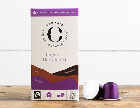 dark roast coffee capsules cru kafe