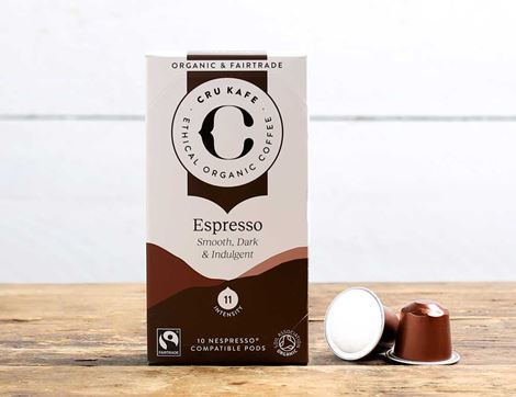 Espresso Coffee Capsules, Organic, Cru Kafe (pack of 10)