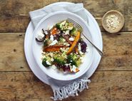 Roast Sweet Potato & Broccoli Grain Bowl with Feta