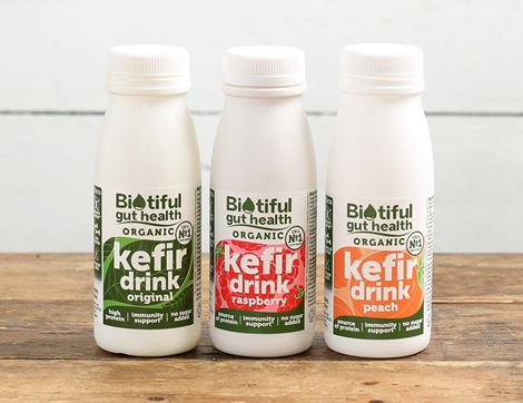 one of each flavoured kefirs biotiful