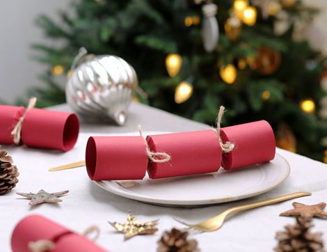 Handmade Christmas Crackers with Sustainable Gift, Conscious Crackers (pack of six)