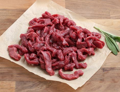 beef steak strips 100% pasture fed the green butcher
