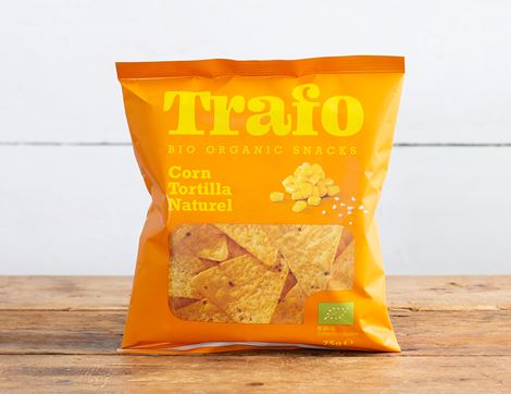 Natural Tortilla Crisps, Organic, Trafo (75g)