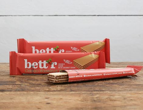 hazelnut cacao cream-filled wafer bett'r organic 3 pack