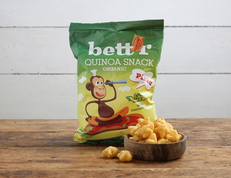 pizza flavour quinoa snacks bett'r organic