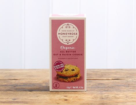 gluten free oat & raisin cookies honeyrose bakery