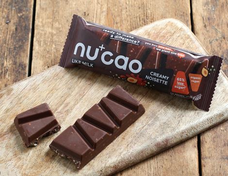 creamy noisette chocolate bar nucao 40g