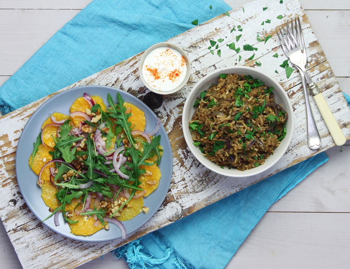 Lebanese Lentils & Rice with Caramelised Onions