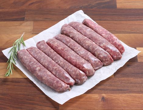 beef sausages 100% pasture fed peelham farm