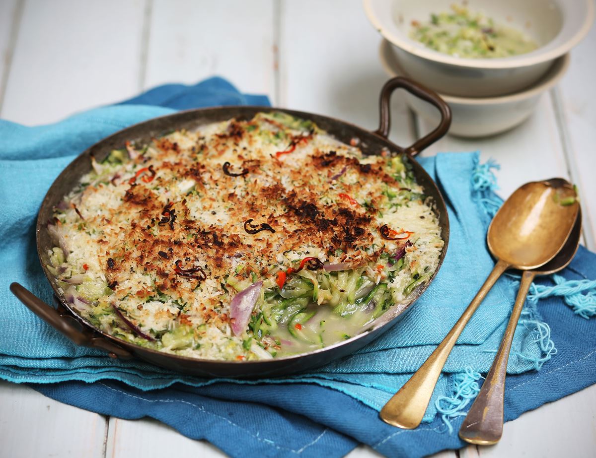 Caribbean Courgette Gratin