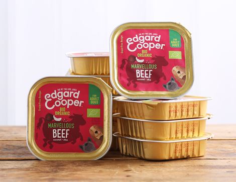 case of beef wet food for dog edgard & cooper