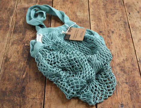 cotton crochet bag aqua blue wild and stone