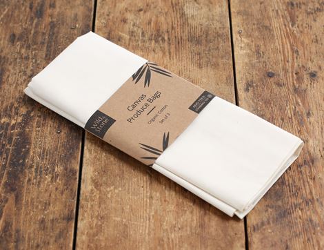 Reusable Canvas Produce Bags, Organic Cotton, Wild & Stone (Set of 3)