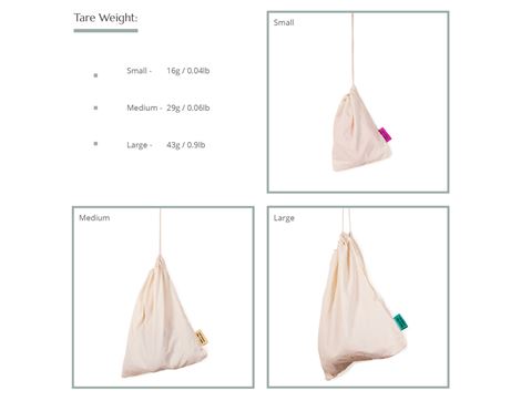 Reusable Canvas Produce Bags, Organic Cotton, Wild & Stone (Set of 3)