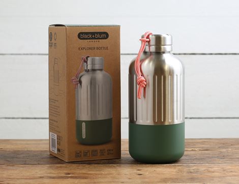 Black+Blum Explorer 650ml Stainless Steel Bottle Green