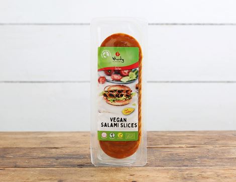 seitan salami slices wheaty