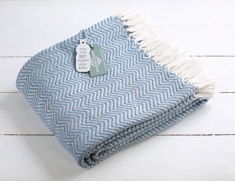 blanket blue weaver green