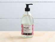 rhubarb and lemon washing up liquid glass bottle miniml