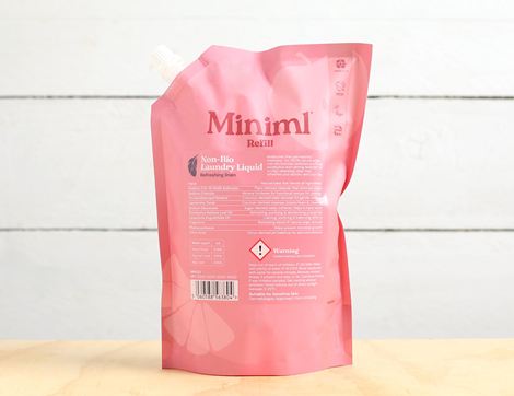 Fresh Linen Laundry Liquid, Reusable Refill Pouch, Miniml (1L)