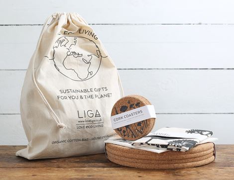 Tea Towel & Placemat Gift Set, Wildflower Design, LIGA Eco Living