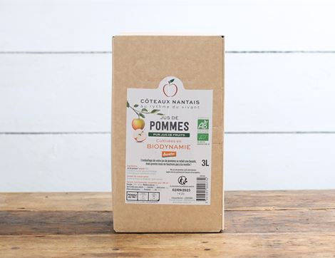 biodynamic apple juice in box coteaux nantais