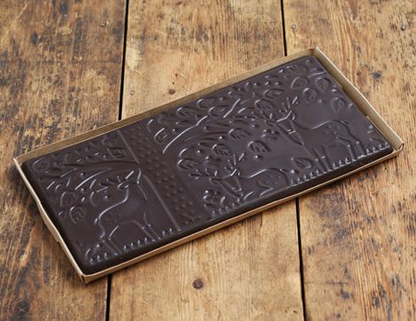 dark chocolate woodland scene slab cocoa loco