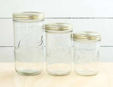 glass storage jar bundle le parfait set of 3