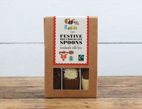 festive hot chocolate spoons cocoa loco
