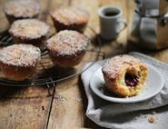 Baked Jam Doughnut Muffins