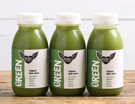 Cucumber, Spinach, Celery, Lemon & Parsley Juice, Organic, Rebel Kitchen (3 x 250ml)