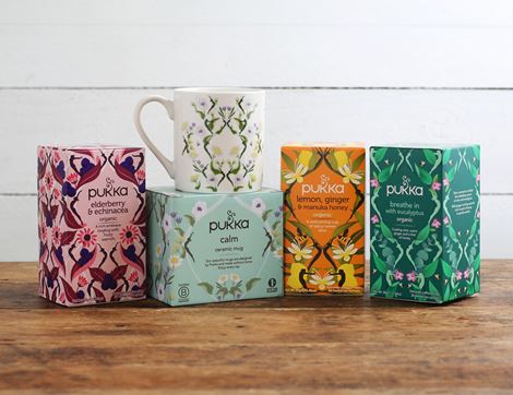 immunity tea bundle with ceramic mug pukka
