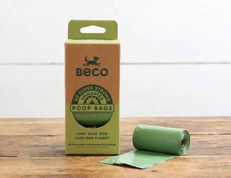 poop bags with post consumer recycled plastic beco 60 bags
