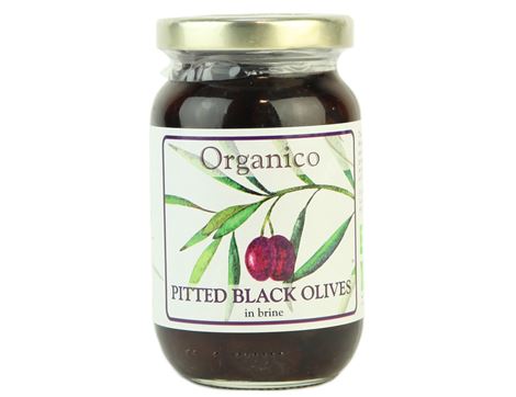 Black Olives Pitted in Brine, Organico (240g)