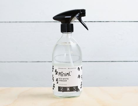 white vinegar glass spray bottle minimly