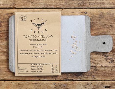 Tomato Seeds, Yellow Submarine, Organic, Vital Seeds