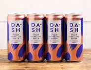 Peach Infused Sparkling Water, B Corp, Non-Organic, DASH Water (4 x 330ml)