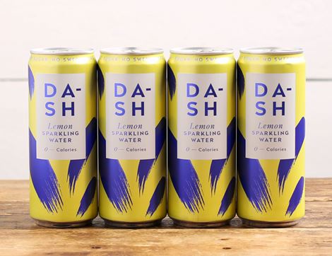 Lemon Infused Sparkling Water, B Corp, Non-Organic, DASH Water (4 x 330ml)