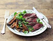 Porcini Dusted Steaks with Herb Butter