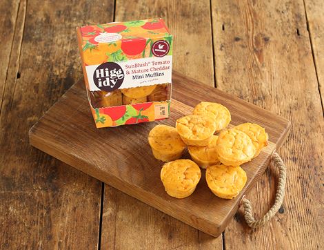 sunblush tomato & mature cheddar mini muffins higgidy