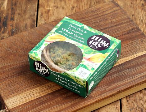 Petit Pois & Courgette Vegan Quiche, B Corp, Non-Organic, Higgidy (155g)