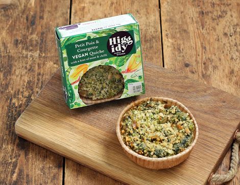 petit pois & courgette vegan quiche higgidy