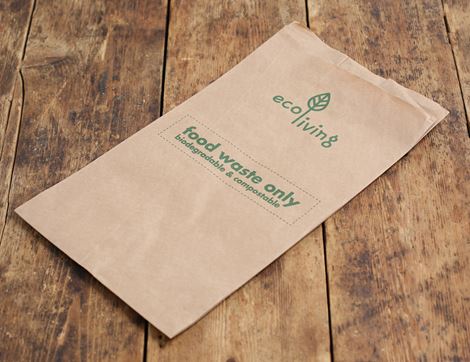 Compostable Food Waste Paper Bags, ecoLiving (20 bags)