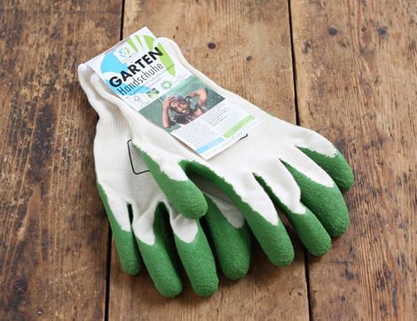 gardening gloves organic cotton & fairly traded rubber medium