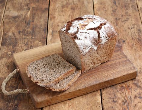 Dark Sourdough Rye Bread, Unsliced, Organic, Authentic Bread Co. (800g)